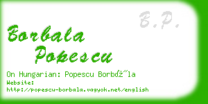 borbala popescu business card